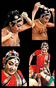 Ведантам Сатьянараяна Шарма в процессе подготовки к роли Сатьябхамы